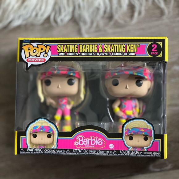 Funko Barbie Pop! Movies Skating Barbie & Skating Ken Vinyl Figure Set - Picture 4 of 4